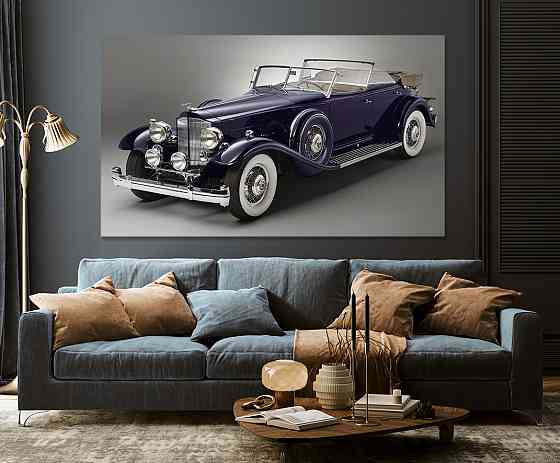 Картина холст в гостиную / спальню  Ретро Автомобіль  MLP_132 80х160см Киев