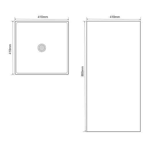 Раковина моноблок MIXXUS PREMIUM QUADRO-1101 410х410х850mm   ( MP6574 ) 21629 Харьков