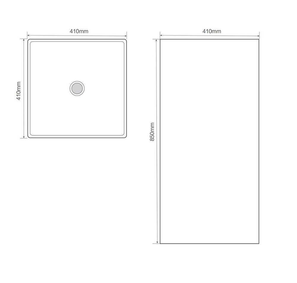Раковина моноблок MIXXUS PREMIUM QUADRO-1101 410х410х850mm   ( MP6574 ) 21629 Харків - фото 3