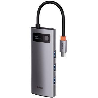 Концентратор Baseus USB3.1 Type-C to USB Type C PD 100W/HDMI 4K 60 Hz/3*USB 3.2 Gen1/ 5in1 (CAHUB-CX0G) Вінниця - фото 12