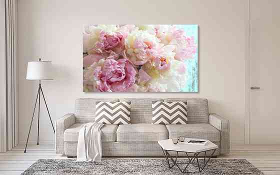Картина холст в гостиную / спальню  Півонії    MLP_114 90х180см Киев