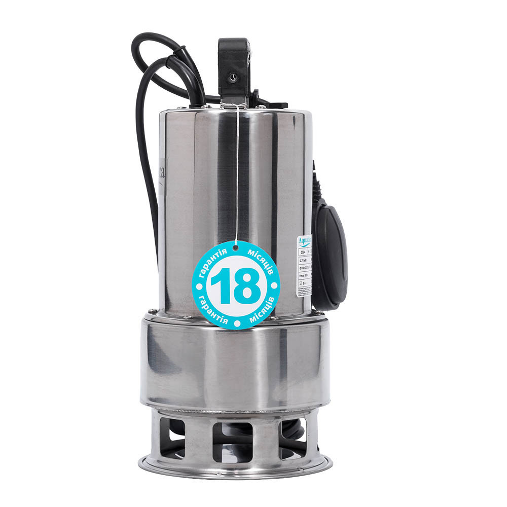 Насос дренажный садовый 0.75кВт Hmax 8.5м Qmax 200л/мин (часто 30мм, нерж) AQUATICA (773085) Ровно - изображение 6
