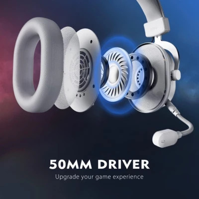 Навушники Fifine H6 RGB 7.1 White (H6W) Вінниця - фото 3