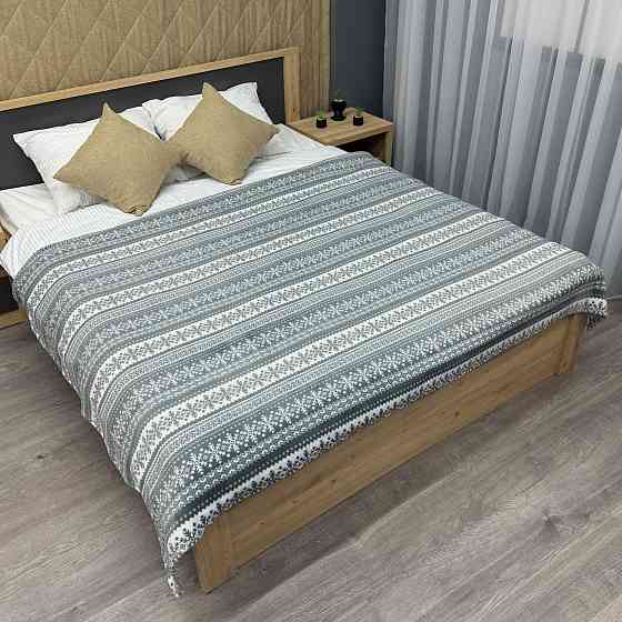 Плед-покривало Decorator WellSoft 150х210 см з різдвяним принтом Сірий (87-175) Київ