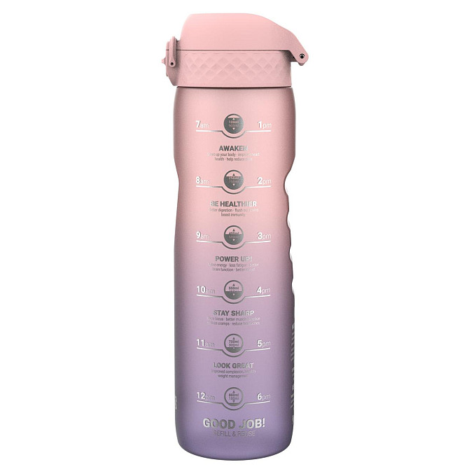 Пляшка для води ION8 1000 мл. BPA Free, Times To Drink, (ЕКО пляшка) BPA Free, Periwinkle &Rose Кам'янське - фото 1