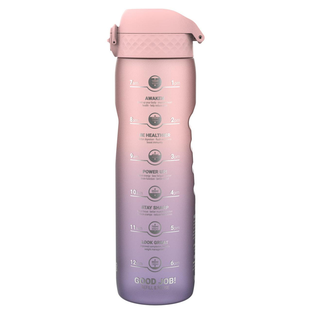 Пляшка для води ION8 1000 мл. BPA Free, Times To Drink, (ЕКО пляшка) BPA Free, Periwinkle &Rose Кам'янське - фото 1