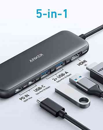 USB-хаб Anker USB-C Hub 332 5-in-1 Black (A8355H11) ( 10133 ) Харків