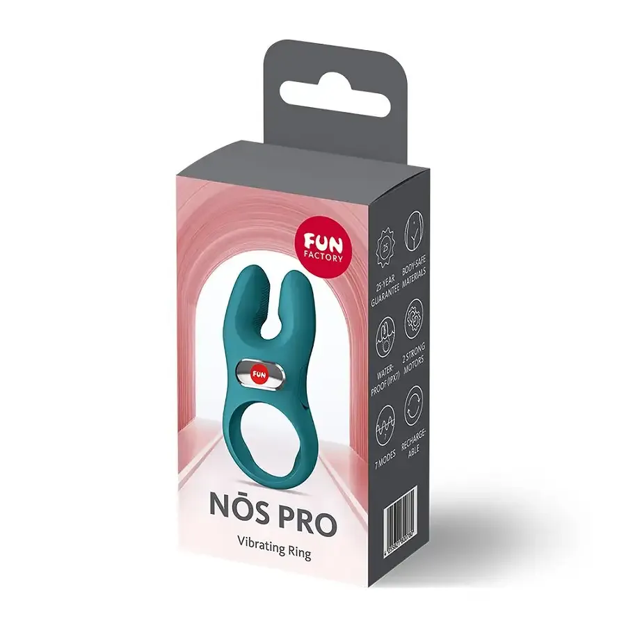 Эрекционное виброкольцо с двойной стимуляцией клитора Fun Factory NŌS PRO Bottle Green, 2 мотора Львов - изображение 8