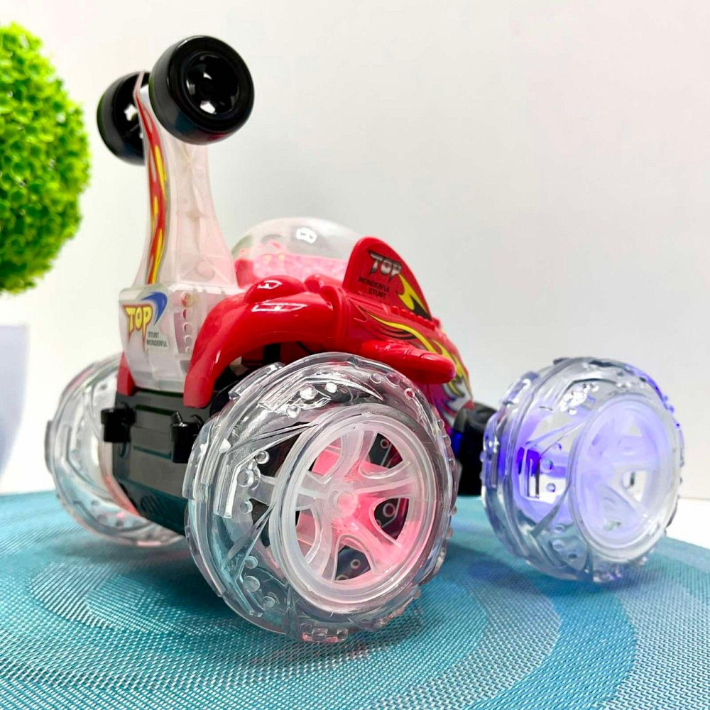 Машина Перевертень радіокерована трюкова зі колесами, що світяться 19см Червона (9996 M) Чернігів - фото 5