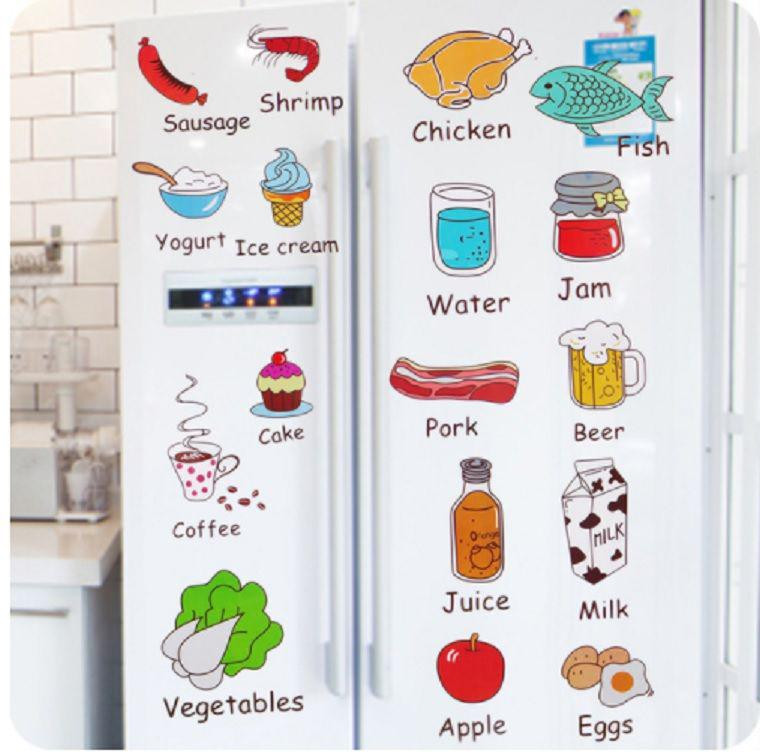 Наклейка на холодильник Продукты 50 на 70 см разноцветный Киев - изображение 1
