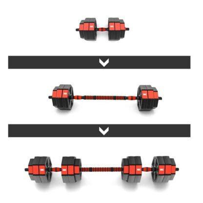 Набор штанга+гантели HMS SGC20 - 20 кг/черно-красный Киев - изображение 6