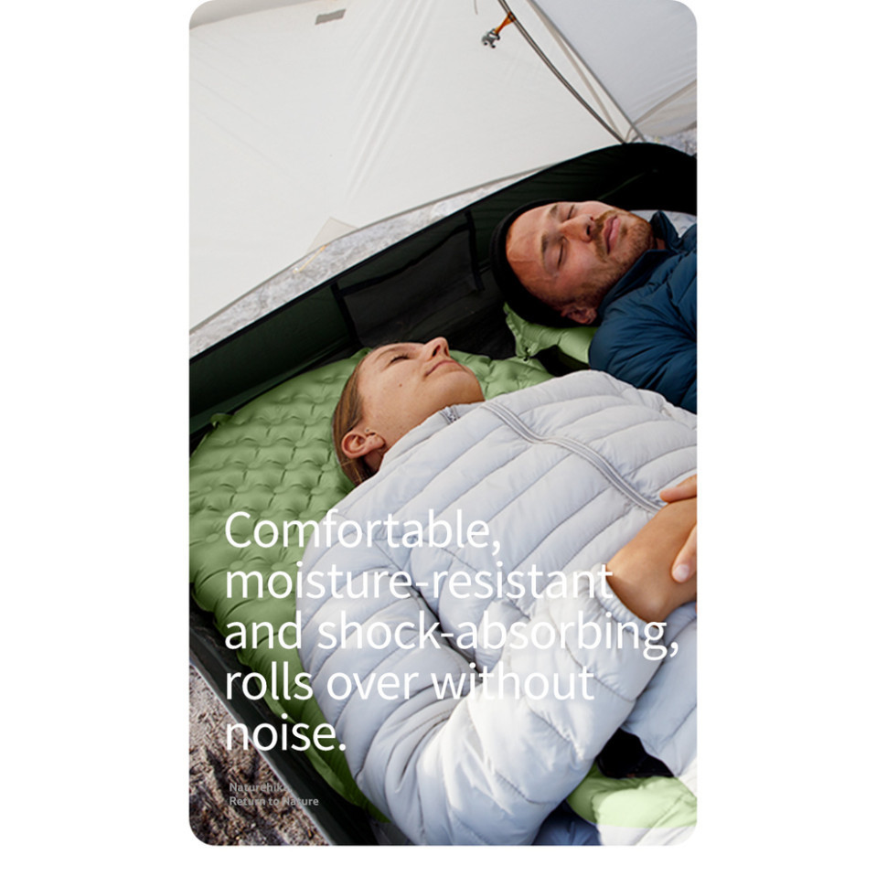 Матрац надувний надлегкий одномісний Naturehike CNK2450WS014, прямокутний зелений Киев - изображение 6