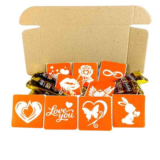 Набір хни з трафаретами для біо-тату №8 henna-set-08, 9 трафаретів Вінниця