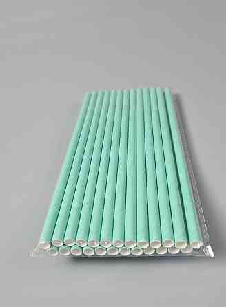 Соломка трубочка паперова 25 шт. бірюза (1 пачка) Харків