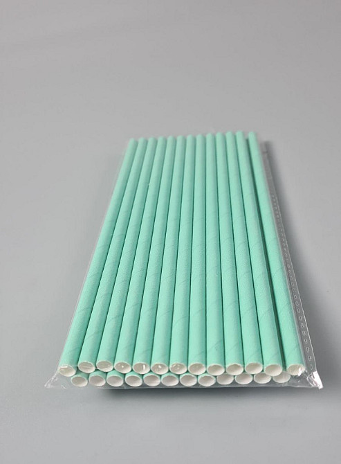 Соломка трубочка бумажная  25шт бирюза (1 пачка) Харьков - изображение 1