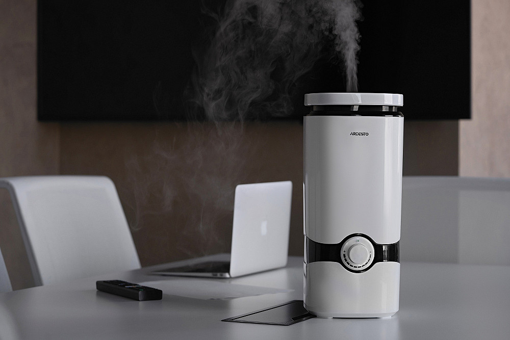 Зволожувач повітря ARDESTO ультразвуковий, 40м2, 4л, 300мл/г, мех. кер-ння, верх. залив води, білий Киев - изображение 3