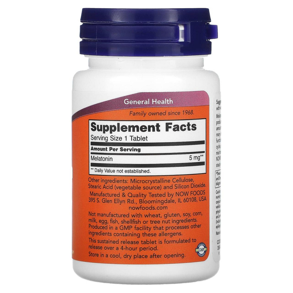 Мелатонин для сна Now Foods Melatonin 5 мг 120 таб Киев - изображение 2