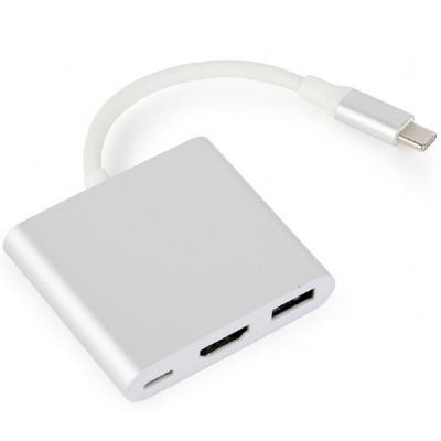 Перехідник USB Type-C to HDMI Cablexpert (A-CM-HDMIF-02-SV) Вінниця - фото 1