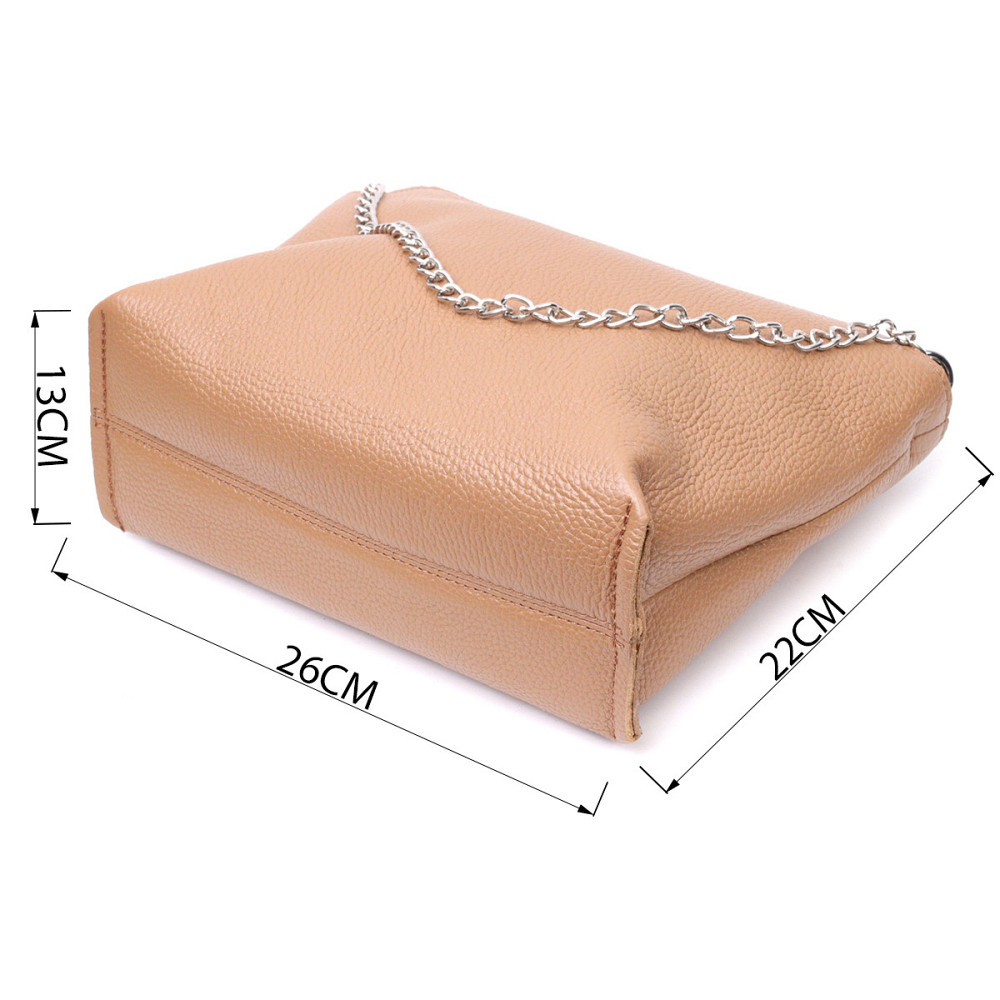 Лаконічна містка сумка для жінок з натуральної шкіри (GRANDE PELLE) Київ - фото 9