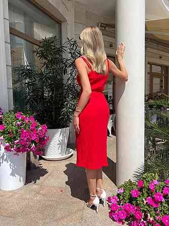 Жіночий сарафан з мусліна, червоний Київ