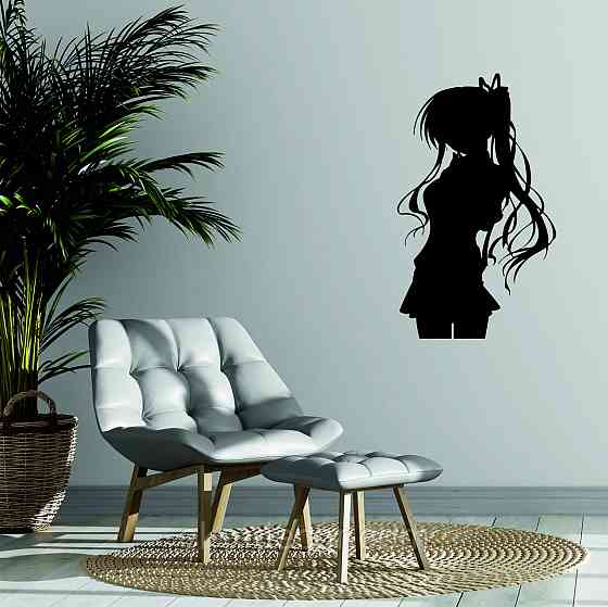 Декоративное настенное Панно «Девушка» Декор на стену 110*65 см, Черный Киев