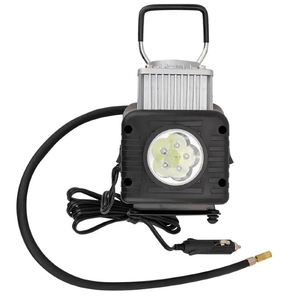 Компрессор автомобильный с фонарем (12В, 65л/мин, 7 бар) в кейсе Rockforce RF-2014360 Одесса - изображение 2