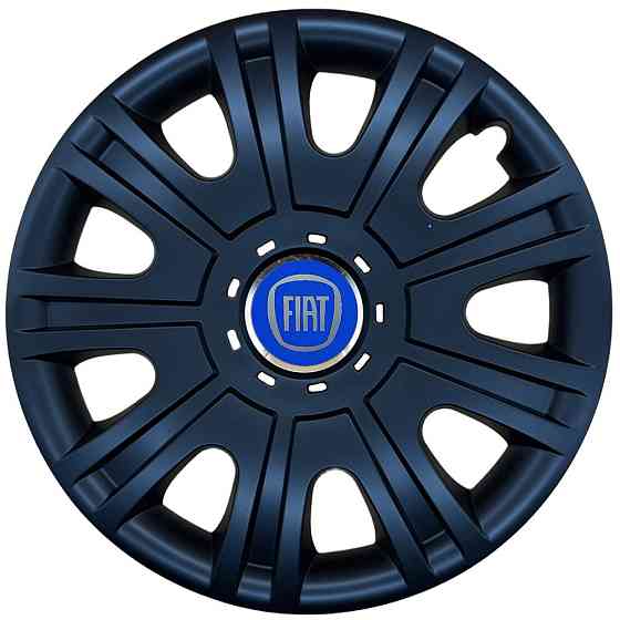 Автомобільні модельні ковпаки R15 SJS Fiat (синій) 319 4шт, чорні Вінниця