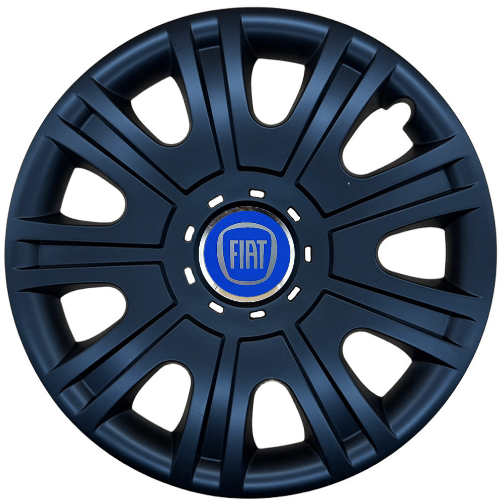 Автомобільні модельні ковпаки R15 SJS Fiat (синій) 319 4шт, чорні Вінниця - фото 1
