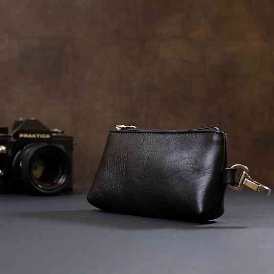 Ключниця з монетницею GRANDE PELLE 11371 Чорний Київ