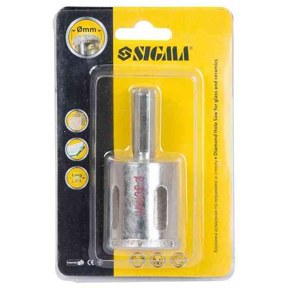 Коронка алмазная по керамике и стеклу Ø30мм SIGMA (1541301) Киев