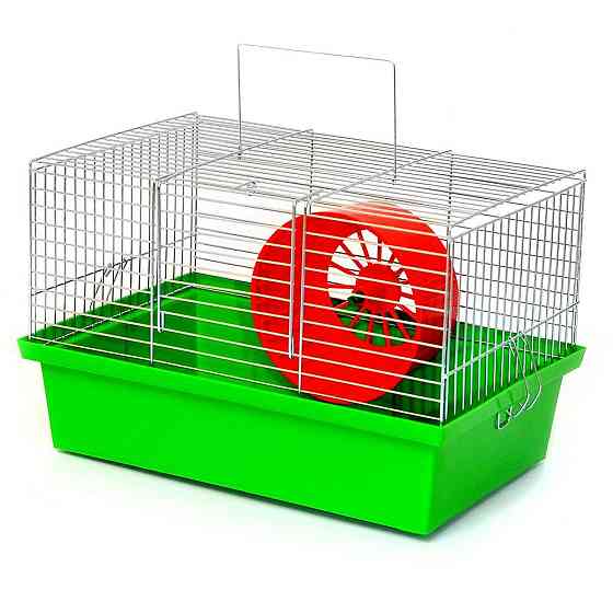 Декоративна клітка Хом'як для гризунів з барабаном (33 х 23 х 22 см), Лорі Київ