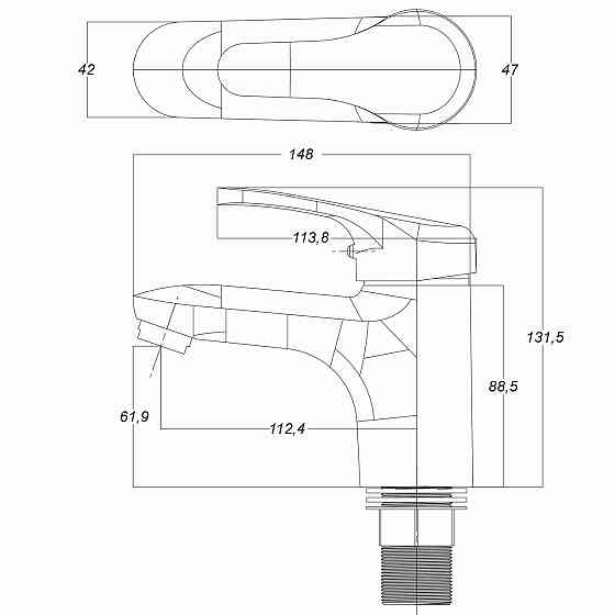 Змішувач для умивальника Globus Lux Solly GLSO-0401HL Київ