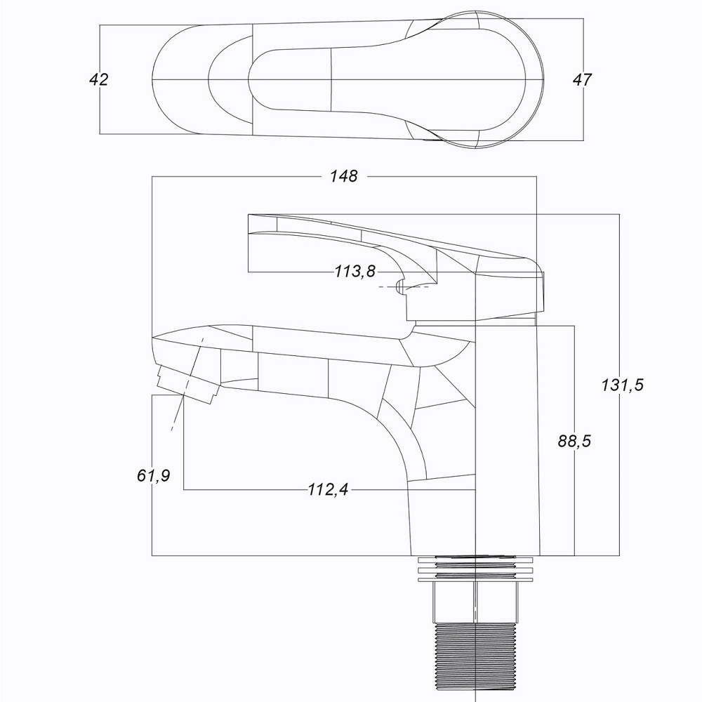 Смеситель для умывальника Globus Lux Solly GLSO-0401HL Киев - изображение 6