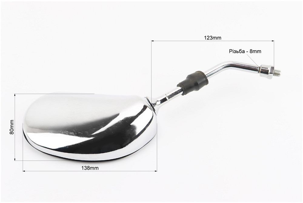 Дзеркала к-кт DIO- хром "краплі", м8 (ліва різьба) Киев - изображение 2