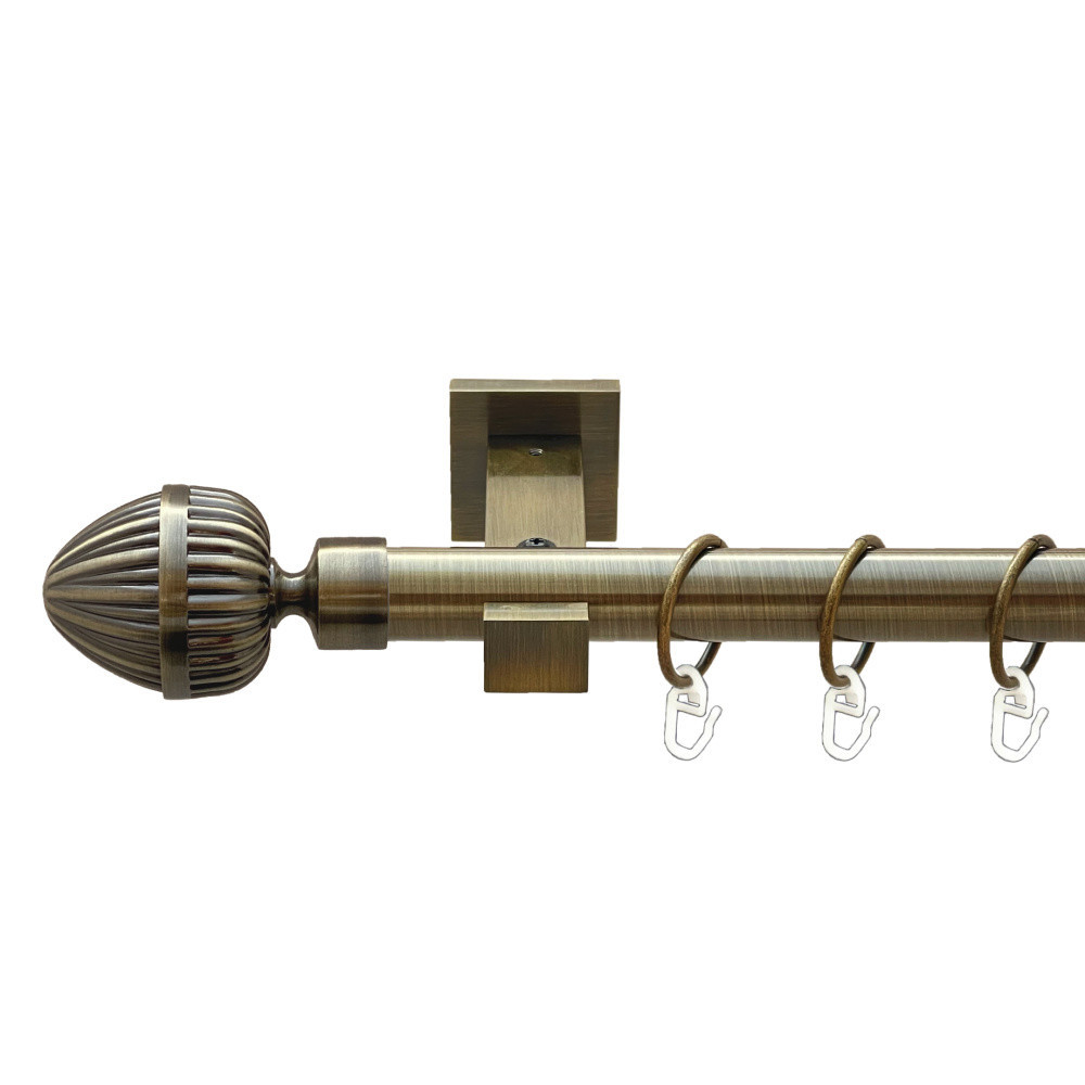 Карниз Orvit Одеон металевий однорядний техно гладка труба кільце металеве Антик 25 мм 300 см (00-00025895) Львов - изображение 1