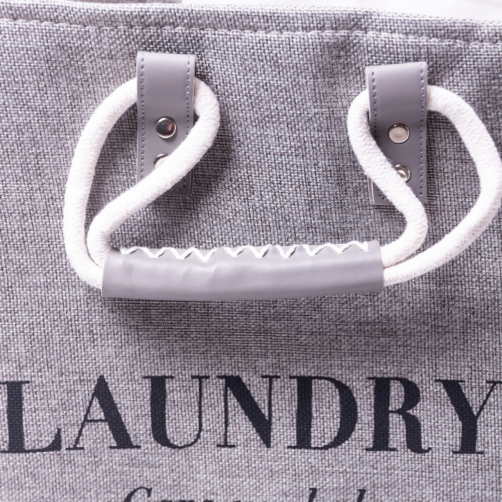 Кошик для білизни 31×26×44 (см) м'який 28 (л) Сірий HP-41-2G Київ - фото 4