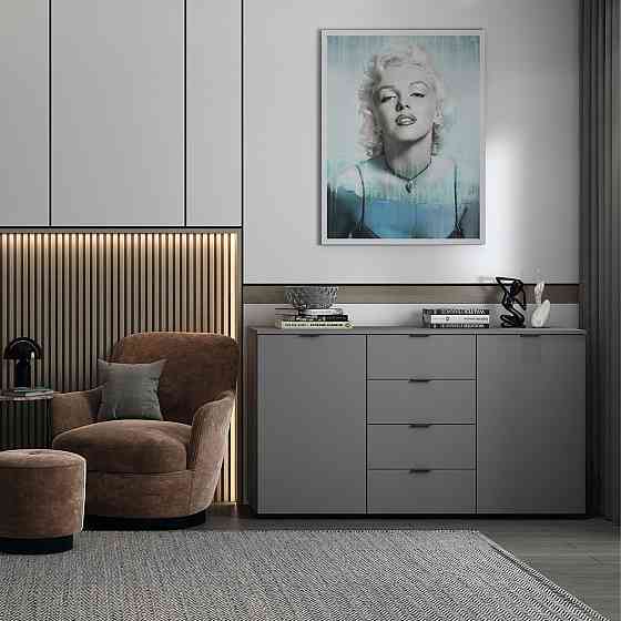 Комод в спальню Doros Рон 5 140х38х81 см Графит (DRS-011301) Днепр