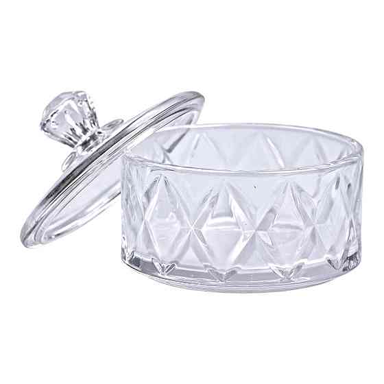 Стеклянная конфетница с крышкой Ø 10 см Киев