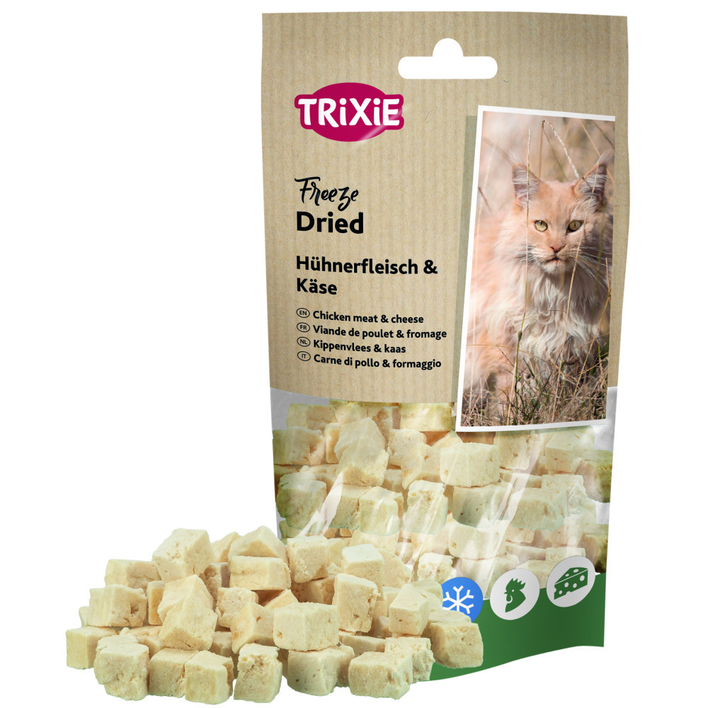 Лакомство Trixie Freeze Dried Chicken and Cheese для кошек Сублимированное куриное филе с сыром, 25 г Киев - изображение 4