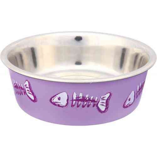 Миска Trixie для котів на гумовій основі, металева з пластиковим покриттям, 12 см, 250 мл Вінниця