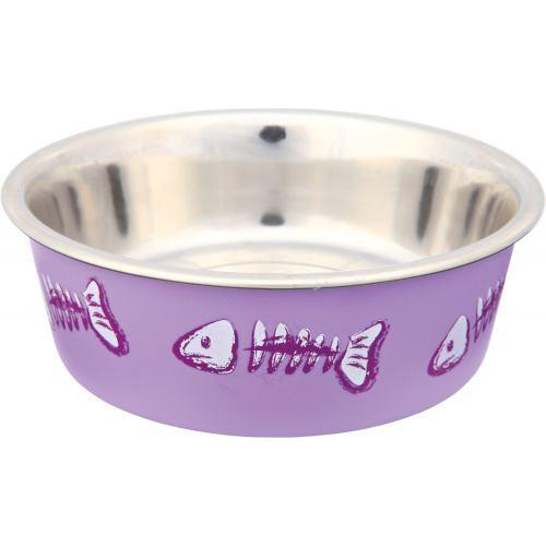 Миска Trixie для кошек на резиновой основе, металлическая с пластиковым покрытием, 12 см, 250 мл Винница - изображение 1