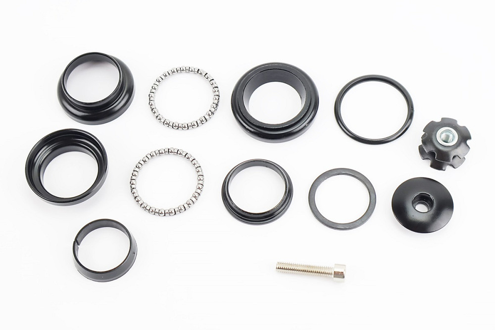 Кермова колонка 1-1/8" (34/28,6x34/30) безрізьбової вилки, чорні KL-B207 Київ - фото 2