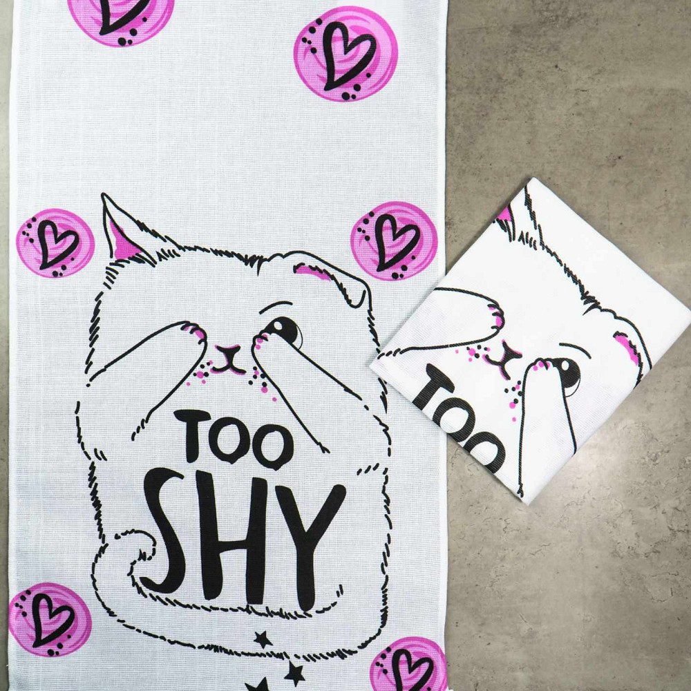 Кухонное полотенце рогожка с принтом Cats GM Textile 35х61см 180г/м2 (Белый) Сумы - изображение 6