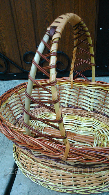 Кошик подарунковий з лози з забарвленням Київ - фото 5