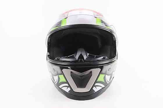 Шолом інтеграл, закритий BLD-M62 М (57-58см), СІРИЙ/НЕОНОВО-ЗЕЛЕНИЙ "T-Rex" Киев