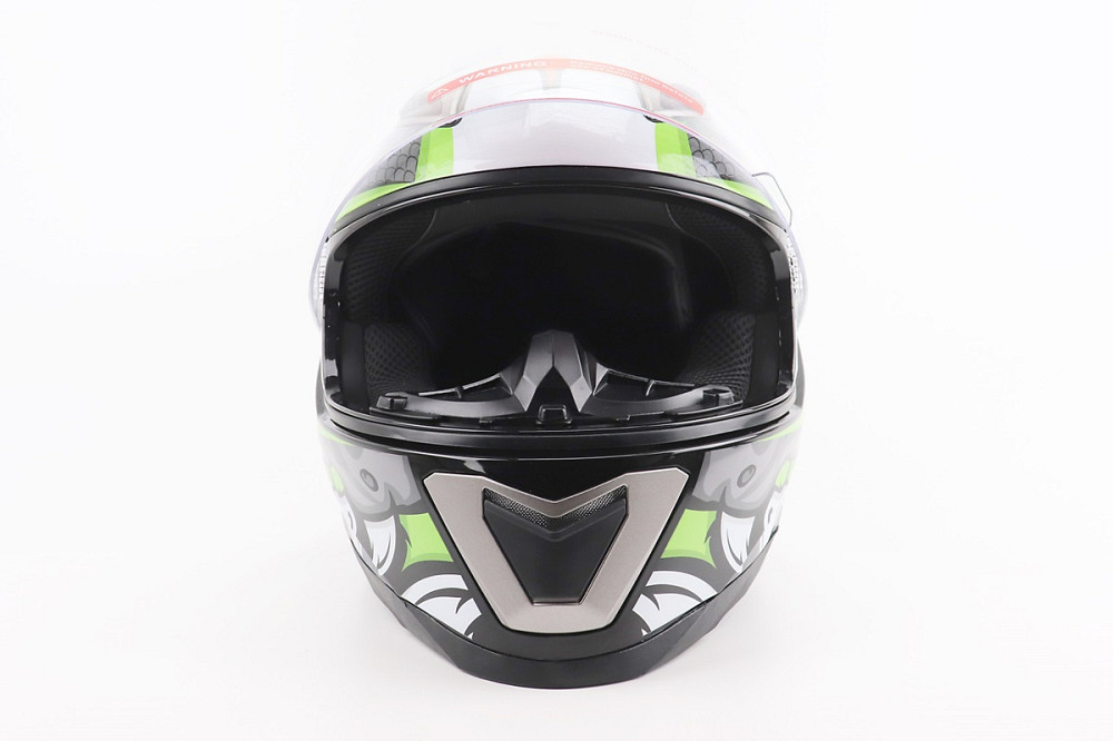 Шолом інтеграл, закритий BLD-M62 М (57-58см), СІРИЙ/НЕОНОВО-ЗЕЛЕНИЙ "T-Rex" Киев - изображение 5