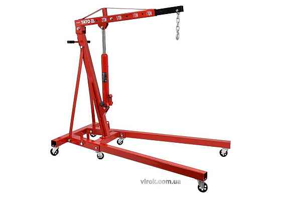 Кран підкатний гідравлічний, розкладний YATO; вантажопід.- 2т, висота- 157 см, діап.- 2,5-230 см [1] Одеса