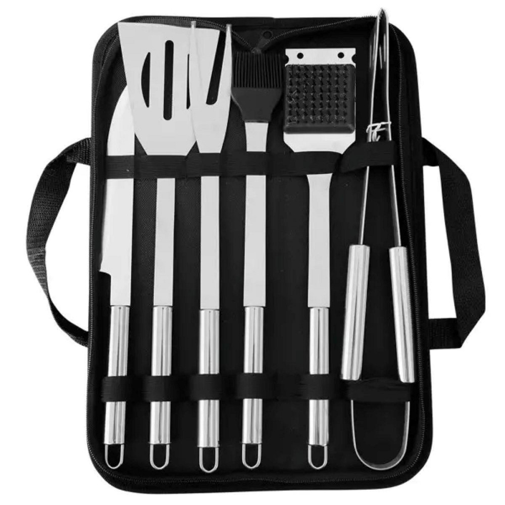 Набор аксессуаров для барбекю, мангала, гриля 6 предметов 40х10х5 см мангальные принадлежности HP-20-73 Киев - изображение 1