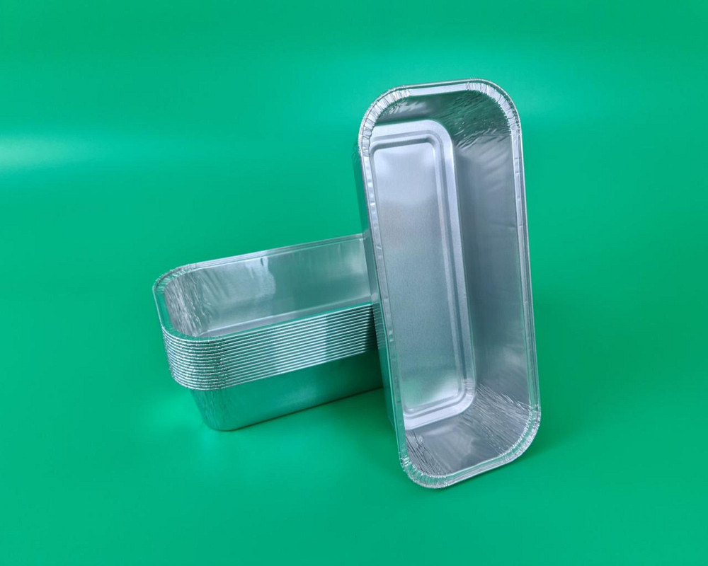 Контейнер из пищевой алюминиевой фольги прямоугольный 800мл R1-15G (R60G) 100шт в упаковки (1 пачка) Харьков - изображение 2