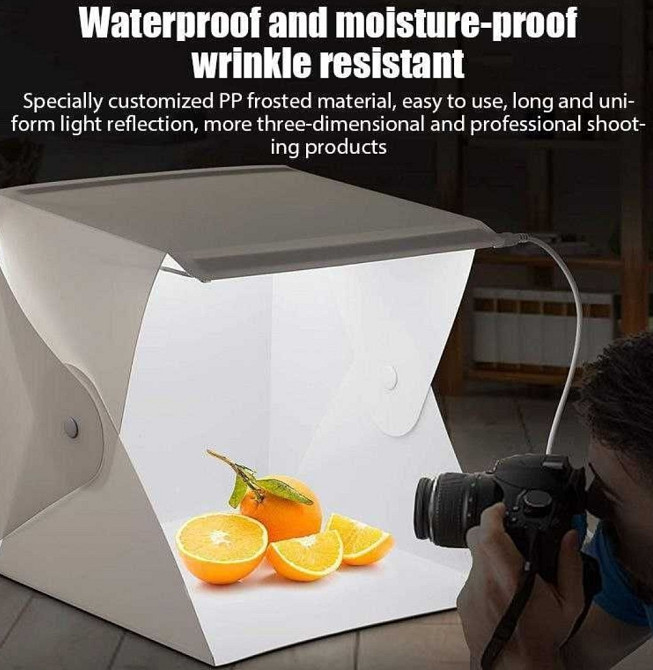 Складаний LED лайтбокс для предметного фотознімання, фотобокс USB Новий! Київ - фото 4